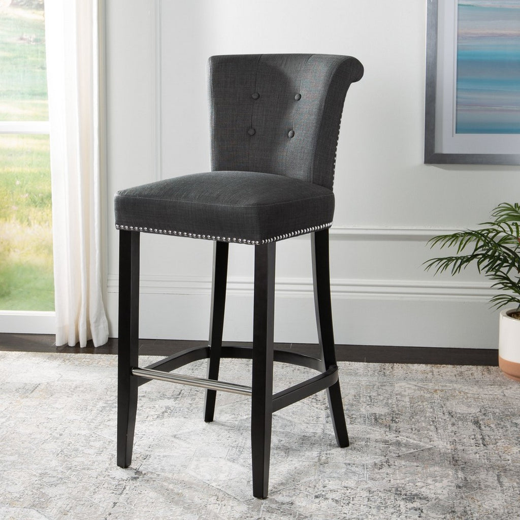 Safa Clearance HUD8242A Charcoal Bar Stool – Rugs Done Right